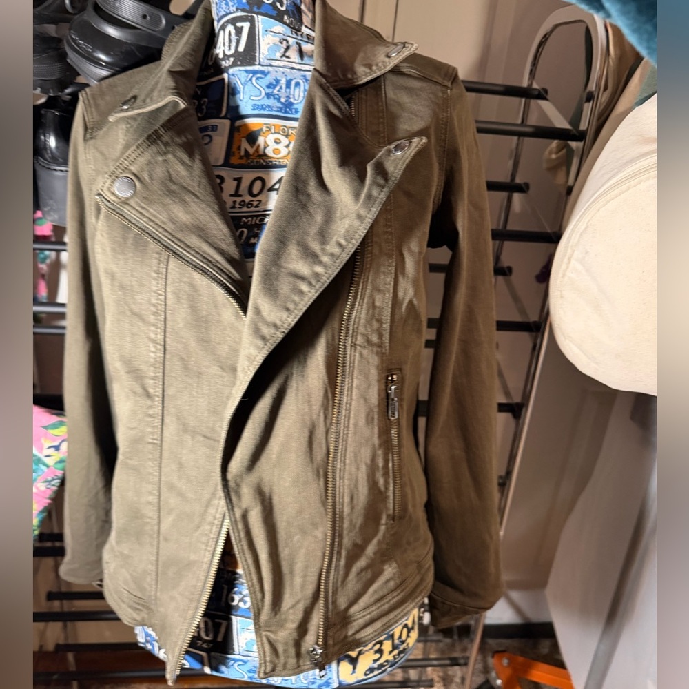 Liverpool Olive Green Utility Jacket for Women